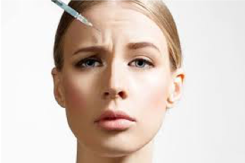 Woman receiving injectable treatment